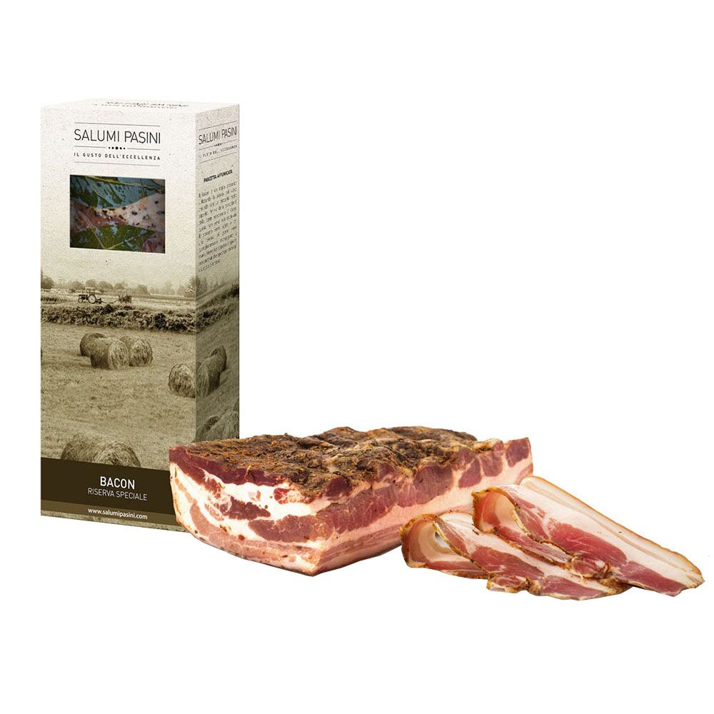 PANCETTA AFFUMICATA – GERÄUCHETER BAUCHSPECK (BACON) IN EINEM KARTON